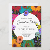 Kleurrijke wilde bloemen chique bloemenfoto afstud kaart (Achterkant)