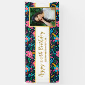 Kleurrijke wilde bloemen, elke leeftijd, je foto v spandoek (Verticaal)