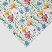 Kleurrijke wilde bloemen en groen gras tissuepapier (Detail)