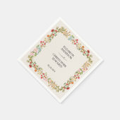 Kleurrijke wilde bloemen Floral Garden Wedding Servet (Hoek)