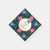 Kleurrijke Wilde Bloemen Foto Verjaardagscadeau vo Servet (Hoek)