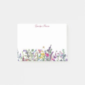 Kleurrijke wilde bloemen gepersonaliseerd post-it® notes (Voorkant)