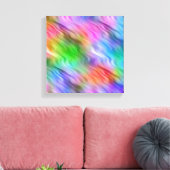 Kleurrijke Wilde Bloemen Golfachtige Textuur Canvas Afdruk (Insitu (Woonkamer))