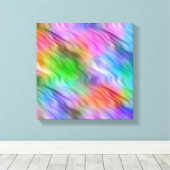 Kleurrijke Wilde Bloemen Golfachtige Textuur Canvas Afdruk (Insitu (Houten vloer))