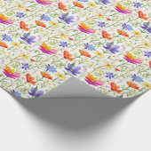 Kleurrijke wilde bloemen in een veld cadeaupapier (Hoek)