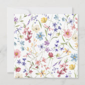 Kleurrijke Wilde Bloemen Krans Zomer Vrijgezellenf Kaart (Achterkant)