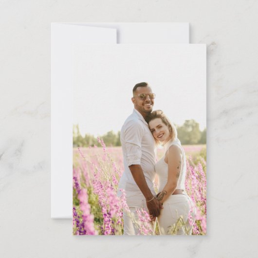 Kleurrijke Wilde Bloemen & Kruiden Foto Bruiloft Save The Date (Achterkant)