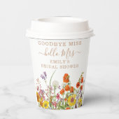 Kleurrijke Wilde Bloemen Landelijk Bloemstuk Vaarw Papieren Bekers (Achterkant)