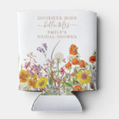 Kleurrijke Wilde Bloemen Landelijke Bloemen Vaarwe Blikjeskoeler (Achterkant)