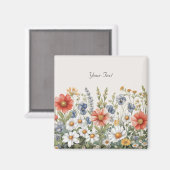 Kleurrijke Wilde Bloemen Magneet (Voorkant / Achterkant)