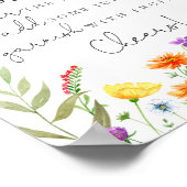 Kleurrijke wilde bloemen Mam-osa mimosa-staafteken Poster (Hoek)