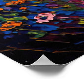 Kleurrijke wilde bloemen Meadow met Butterflies Poster (Hoek)