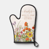 Kleurrijke Wilde Bloemen Miss To Mrs Bruidsfeestje Ovenwant (Voorkant)