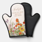 Kleurrijke Wilde Bloemen Miss To Mrs Bruidsfeestje Ovenwant (Voorkant / Achterkant)