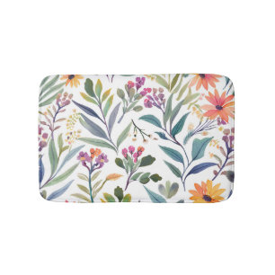 Kleurrijke Wilde Bloemen   Mooie Bloemenschilderin Badmat