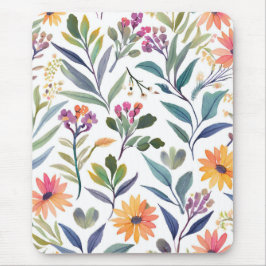 Kleurrijke Wilde Bloemen | Mooie Bloemenschilderin Muismat