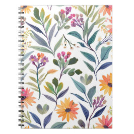 Kleurrijke Wilde Bloemen | Mooie Bloemenschilderin Notitieboek