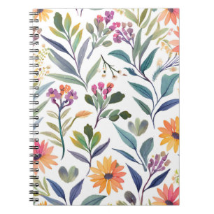 Kleurrijke Wilde Bloemen Mooie Bloemenschilderin Notitieboek