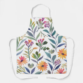 Kleurrijke Wilde Bloemen | Mooie Bloemenschilderin Schort