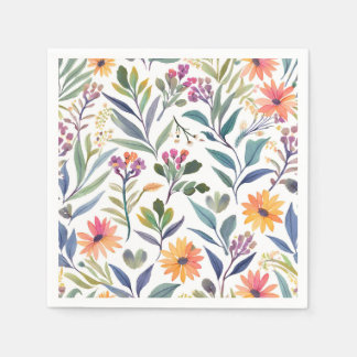 Kleurrijke Wilde Bloemen | Mooie Bloemenschilderin Servet