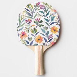 Kleurrijke Wilde Bloemen | Mooie Bloemenschilderin Tafeltennisbatje