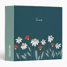 Kleurrijke wilde bloemen multomap met 3 ringen