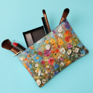 Kleurrijke wilde bloemen of cosmetica etui