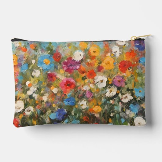 Kleurrijke wilde bloemen of cosmetica etui (Achterkant)