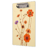 Kleurrijke wilde bloemen op een grunge achtergrond klembord (Links)