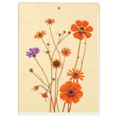 Kleurrijke wilde bloemen op een grunge achtergrond klembord (Achterkant)