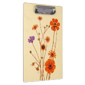 Kleurrijke wilde bloemen op een grunge achtergrond klembord (Rechts)