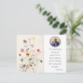 Kleurrijke wilde bloemen Pantocrator Orthodoxe Ver Briefkaart (Staand voorkant)
