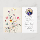 Kleurrijke wilde bloemen Pantocrator Orthodoxe Ver Briefkaart (Voorkant)