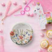 Kleurrijke wilde bloemen papieren kommen (Feest)