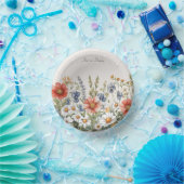 Kleurrijke wilde bloemen papieren kommen (Feest)