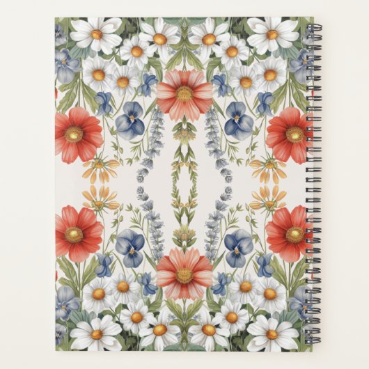 Kleurrijke Wilde Bloemen Planner (Achterkant)