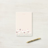 Kleurrijke wilde bloemen post-it® notes (Op bureau)