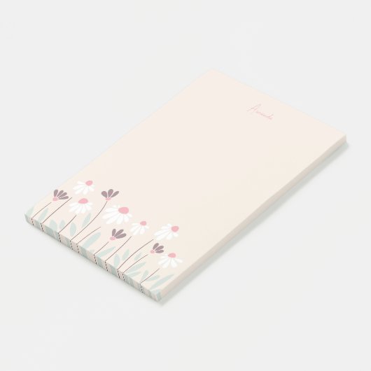 Kleurrijke wilde bloemen post-it® notes (Schuin)