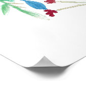 Kleurrijke wilde bloemen poster (Hoek)