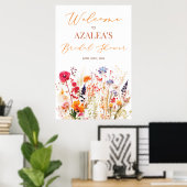 Kleurrijke Wilde Bloemen Poster Bord (Thuiskantoor)