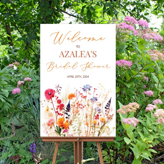 Kleurrijke Wilde Bloemen Poster Bord