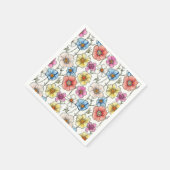 Kleurrijke wilde bloemen servet (Hoek)