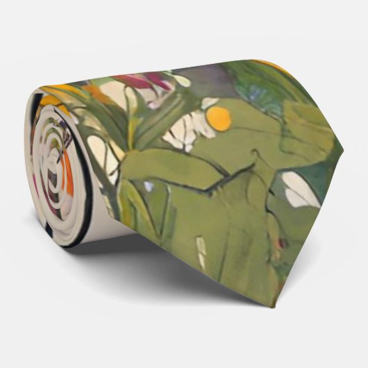 Kleurrijke wilde bloemen stropdas (Opgerold)