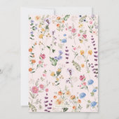 Kleurrijke wilde bloemen Tuin Quinceanera Kaart (Achterkant)