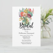 Kleurrijke wilde bloemen Vrijgezellenfeest Kaart (Staand voorkant)