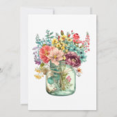 Kleurrijke wilde bloemen Vrijgezellenfeest Kaart (Achterkant)