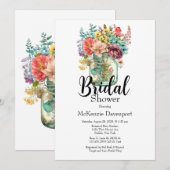 Kleurrijke wilde bloemen Vrijgezellenfeest Kaart (Voorkant / Achterkant)