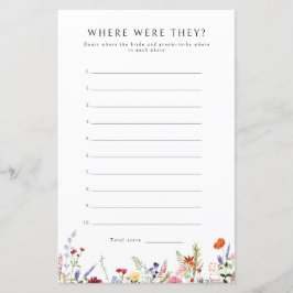 Kleurrijke wilde bloemen waar ze waren spel