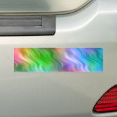 Kleurrijke wilde bloemen Wavy Texture Bumpersticker (Op auto)