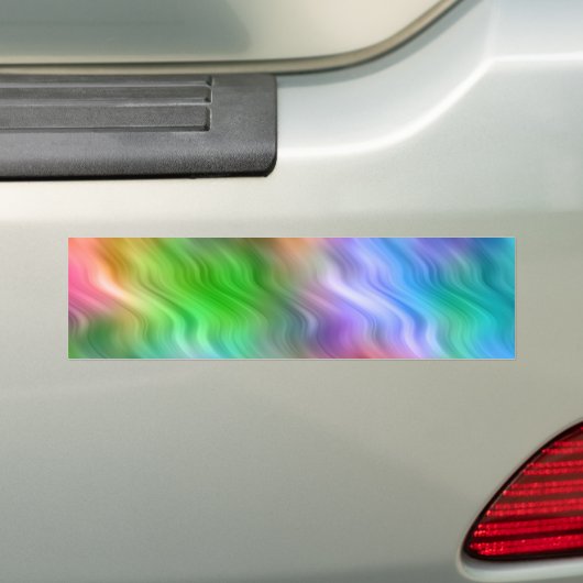 Kleurrijke wilde bloemen Wavy Texture Bumpersticker (Op auto)